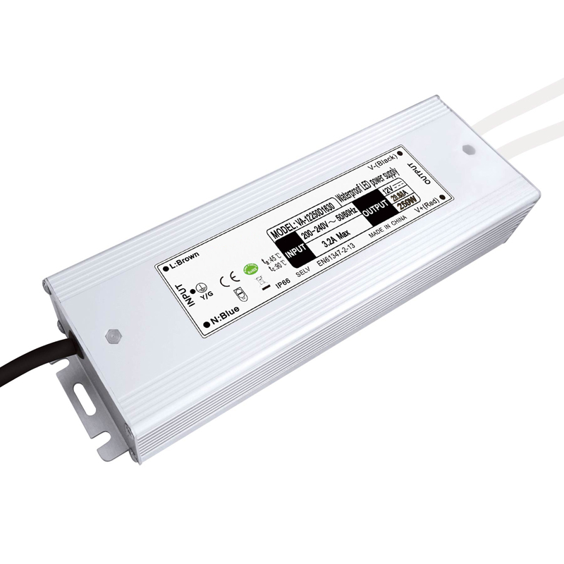 250W స్థిరమైన వోల్టేజ్ జలనిరోధిత LED డ్రైవర్